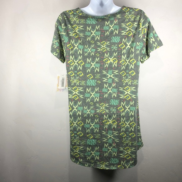 NWT LuLaRoe green print Classic T size small - Picture 4 of 9